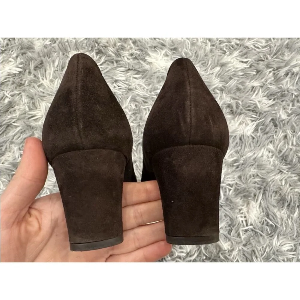 Stuart Weitzman Brown Suede Pumps Vintage VTG 6.5